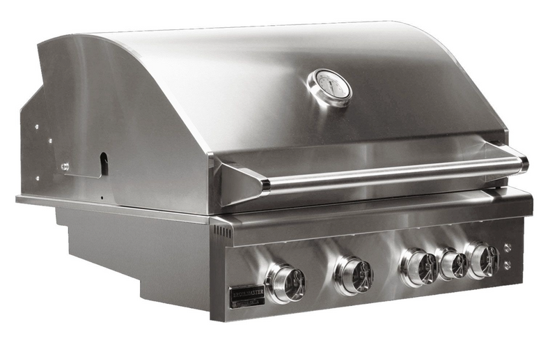 Broilmaster B-Series Deluxe 32-Inch Stainless Steel Built-In Natural Gas Grill with Rear Infrared Burner - Marine Grade- BSB324MGN