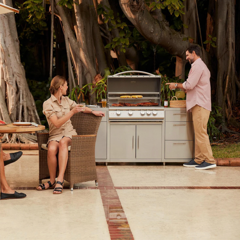 Blaze LTE+ Marine Grade 32-in Natural Gas Grill with Stainless Steel Island- BLZ-4LTE3MG-NG + BLZ-SS-ISLAND-RO