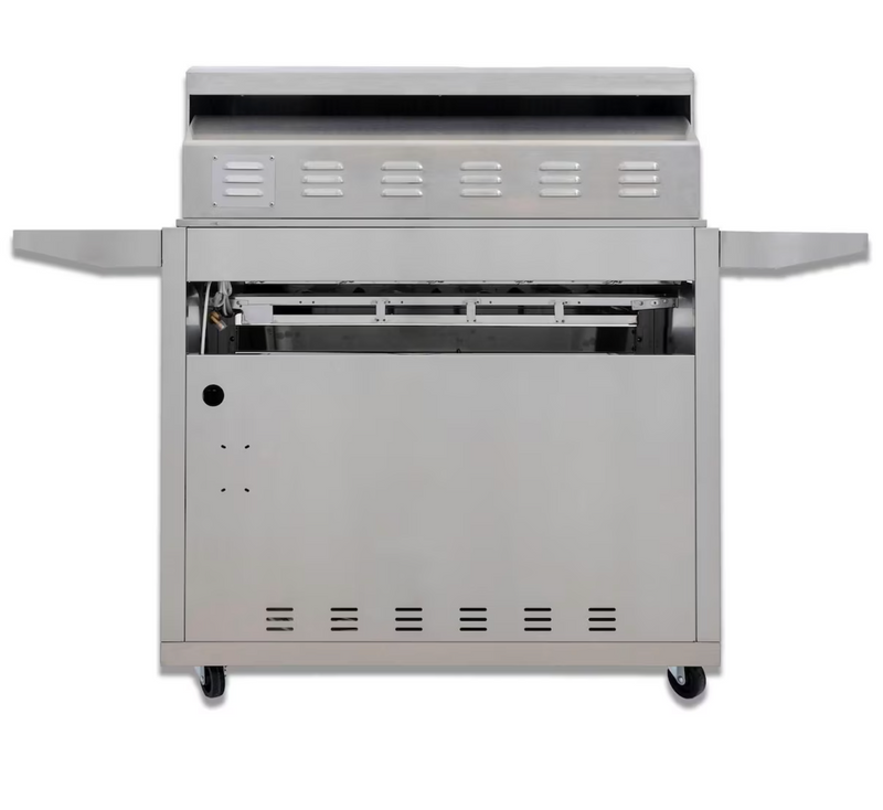 Blaze LTE+ 40-Inch 5-Burner Natural Gas Grill w/ Lift-Assist Hood & Rear Infrared Burner - BLZ-5LTE3-NG + BLZ-5-CART-SC