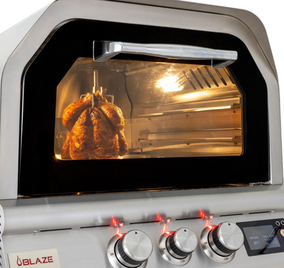 Blaze 26-Inch Freestanding Natural Gas Outdoor Oven W/ Rotisserie & Cart - BLZ-26-PZOVN-NG + BLZ-26-PZOVN-CART