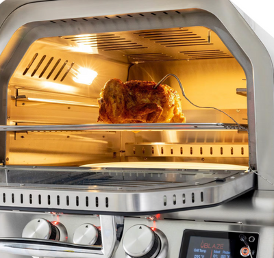 Blaze 26-Inch Freestanding Natural Gas Outdoor Oven W/ Rotisserie & Cart - BLZ-26-PZOVN-NG + BLZ-26-PZOVN-CART