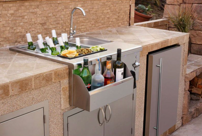 Summerset 30-Inch Beverage & Prep Station with LED Lights- BC-30L
