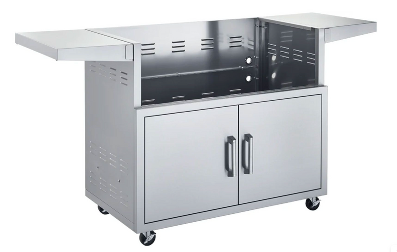 Broilmaster B-Series Deluxe 40-Inch Stainless Steel Freestanding Propane Gas Grill with Rear Infrared Burner- BSB405P+BSACT40