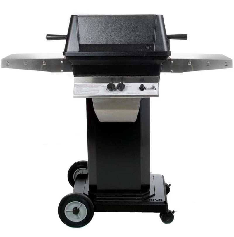 PGS A Series A40 - 2-Burner Black Portable Pedestal Base Grill - Natural Gas - A40NG + ABPED + ALC