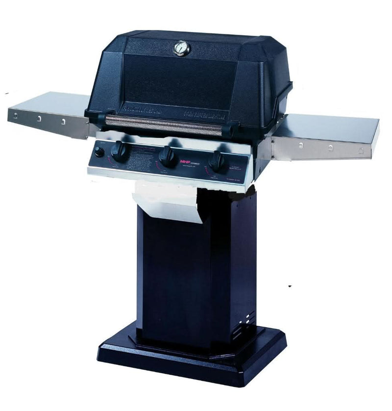 MHP WHRG4DD - 57-Inch 3-Burner Hybrid Black Patio Base Grill with Sear Magic Grids - Natural Gas - WHRG4DD-NS + OCOLB + OP-N