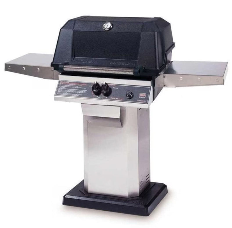 MHP WNK4DD - 27-Inch 2-Burner Stainless Patio Base Grill with Stainless Steel Shelves and Sear Magic Grids - Liquid Propane Gas - WNK4DD-PS + OCOL + OP-P