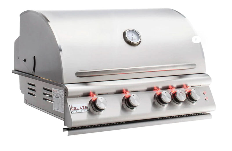 Blaze LTE+ Marine Grade 32-in Natural Gas Grill with Stainless Steel Island- BLZ-4LTE3MG-NG + BLZ-SS-ISLAND-RO