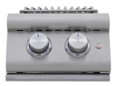 Blaze Premium LTE+ Natural Gas Stainless Steel Double Side Burner W/ Lid - BLZ-SB2-LTE3-NG