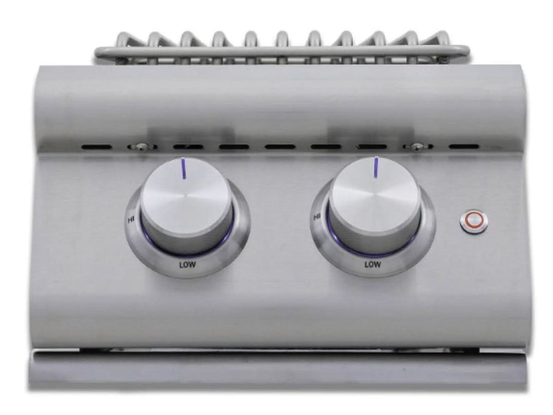 Blaze Premium LTE+ Natural Gas Stainless Steel Double Side Burner W/ Lid - BLZ-SB2-LTE3-NG