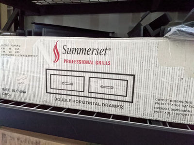 Summerset 30" Flush Mount Horizontal Double Access Drawer Open Box- SSDR2-32H-OB