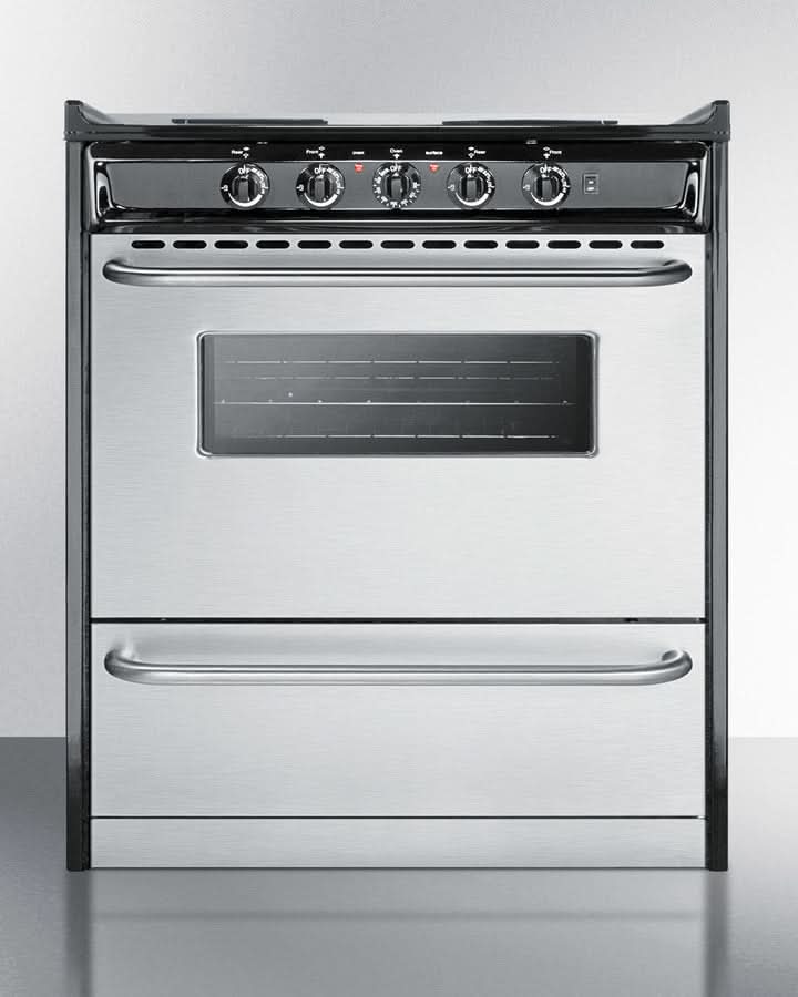 Summit 24 Electric Range with Manual Clean Oven Stainless Steel - TEM210BRWY