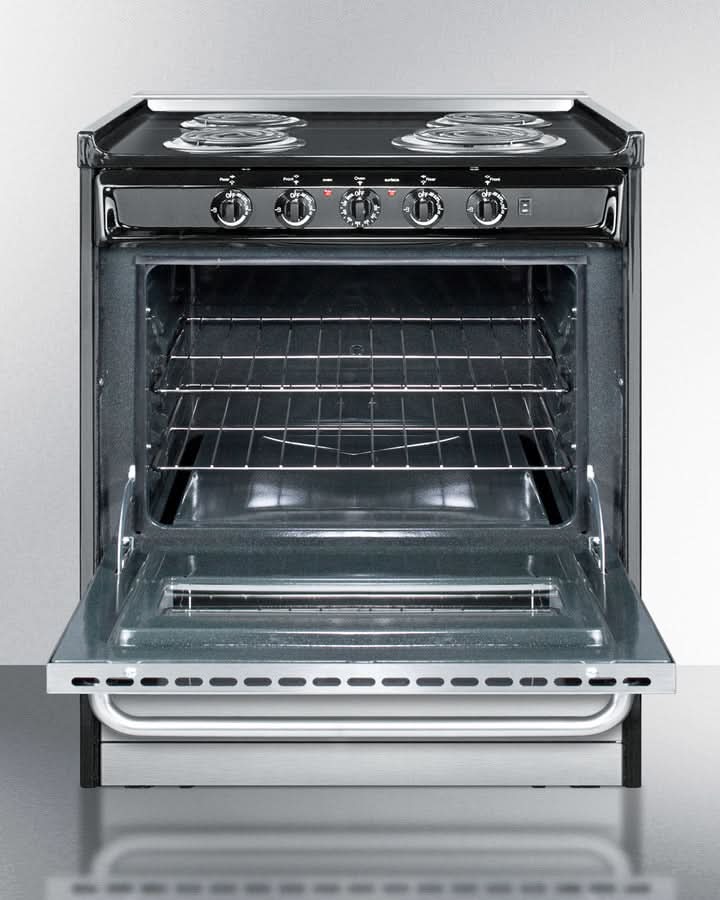 Summit 24 Electric Range with Manual Clean Oven Stainless Steel - TEM210BRWY