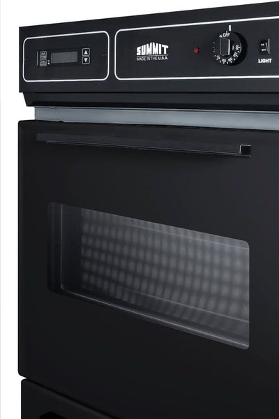 Summit 24 Wide Electric Wall Oven 115V Black - TEM715DK