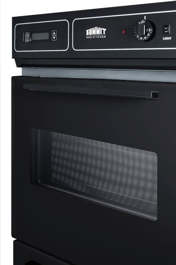 Summit 24 Wide Electric Wall Oven 115V Black - TEM715DK