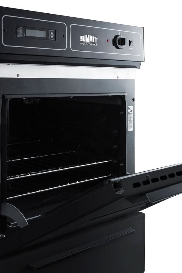 Summit 24 Wide Electric Wall Oven 115V Black - TEM715DK