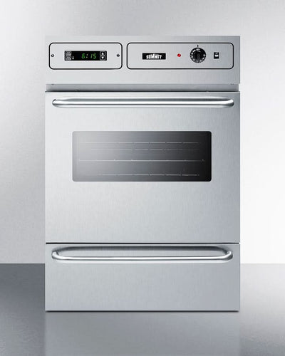 Summit 24 Wide Electric Wall Oven, 115V Stainless Steel - TEM755BKW
