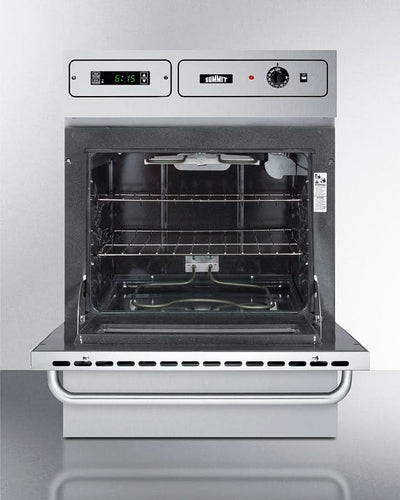Summit 24 Wide Electric Wall Oven, 115V Stainless Steel - TEM755BKW