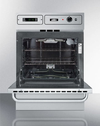 Summit 24 Wide Electric Wall Oven Stainless Steel - TEM788BKW