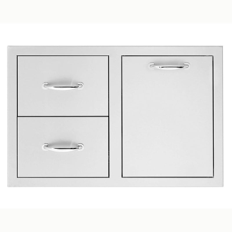 TrueFlame 33" 2-Drawer & Vented LP Tank Pullout Drawer Combo- TF-DC2-33LP-A