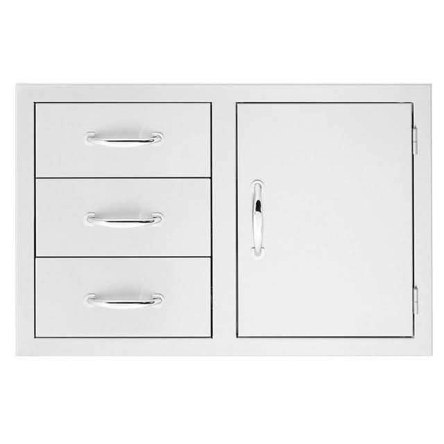 TrueFlame 33" 3-Drawer & Access Door Combo- TF-DC3-33-A