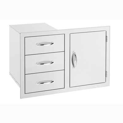 TrueFlame 33" 3-Drawer & Access Door Combo- TF-DC3-33-A