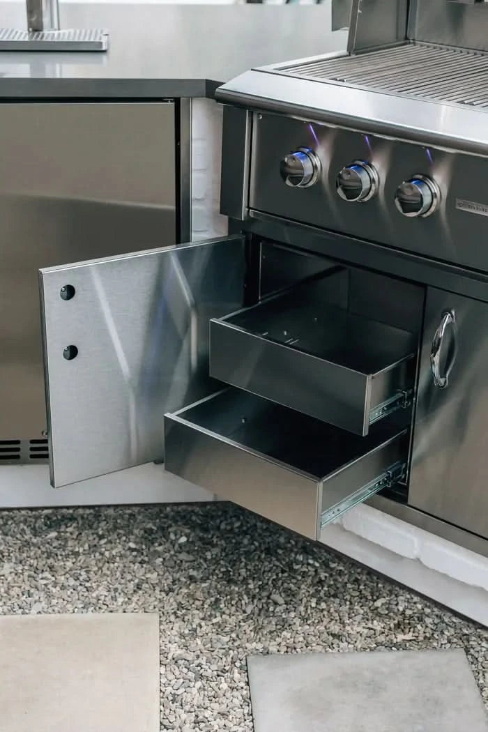 TrueFlame 36" 2-Drawer Dry Storage Pantry & Access Door Combo- TF-DP-36AC-A