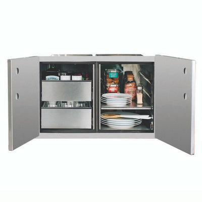 TrueFlame 36" 2-Drawer Dry Storage Pantry & Enclosed Cabinet Combo- TF-DP-36DC-A