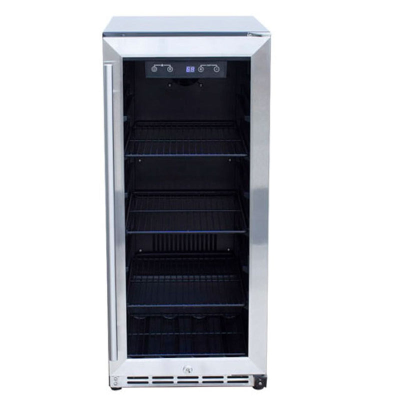 TrueFlame 15" Outdoor Rated Fridge w/Glass Door- AMD-RFR-15G