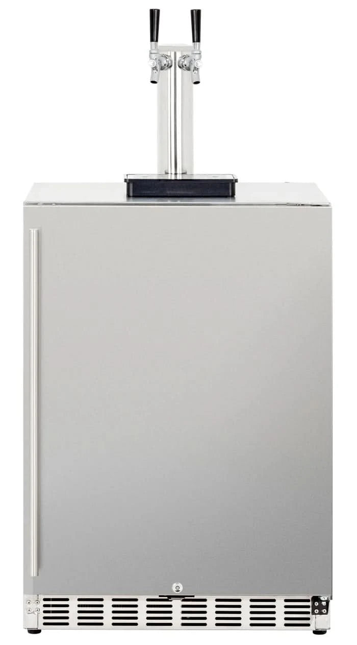 TrueFlame 24" 6.6C Deluxe Outdoor Rated Kegerator - No Tap- AMD-RFR-24DK