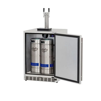 TrueFlame 24" 6.6C Deluxe Outdoor Rated Kegerator - No Tap- AMD-RFR-24DK