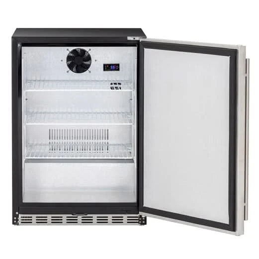 TrueFlame 24" 5.3c Outdoor Rated Fridge Left to Right Opening- TF-RFR-24S-AR