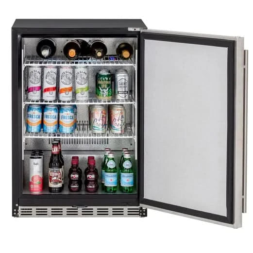TrueFlame 24" 5.3c Outdoor Rated Fridge Left to Right Opening- TF-RFR-24S-AR