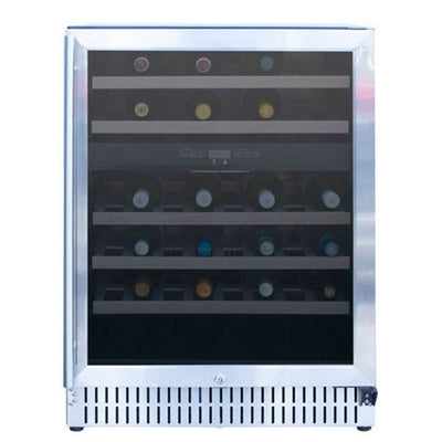 TrueFlame 24" Outdoor Rated Dual Zone Wine Cooler- AMD-RFR-24WD