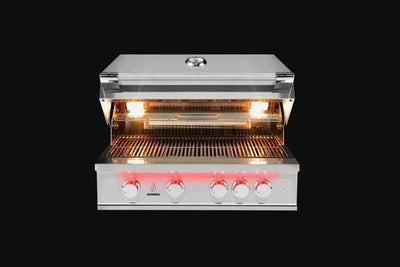TrueFlame - 25-Inch 3-Burner Built-In Grill - Liquid Propane Gas - TF25-LP