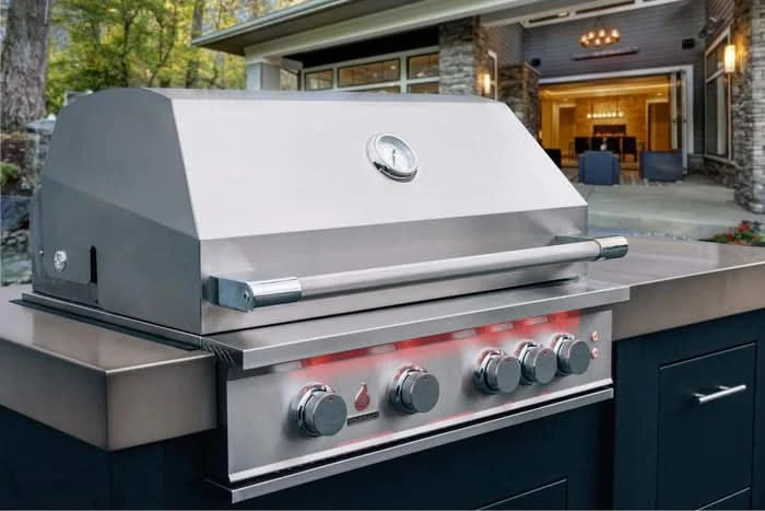 TrueFlame - 40-Inch 5-Burner Built-In Grill - Liquid Propane Gas - TF40-LP