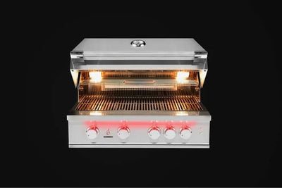TrueFlame - 40-Inch 5-Burner Built-In Grill - Liquid Propane Gas - TF40-LP