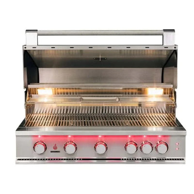 TrueFlame - 40-Inch 5-Burner Built-In Grill - Liquid Propane Gas - TF40-LP