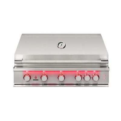 TrueFlame - 40-Inch 5-Burner Built-In Grill - Liquid Propane Gas - TF40-LP