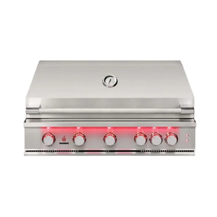 TrueFlame - 40-Inch 5-Burner Built-In Grill - Liquid Propane Gas - TF40-LP