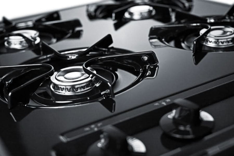 Summit 24 Wide 4 Burner Gas Cooktop Black - TNL03P
