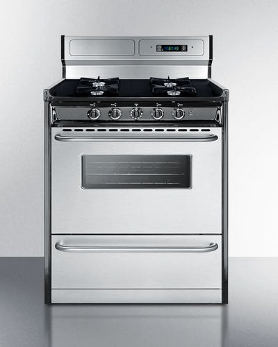 Summit 30 Wide Gas Range, Open Burners - TNM2307BKW