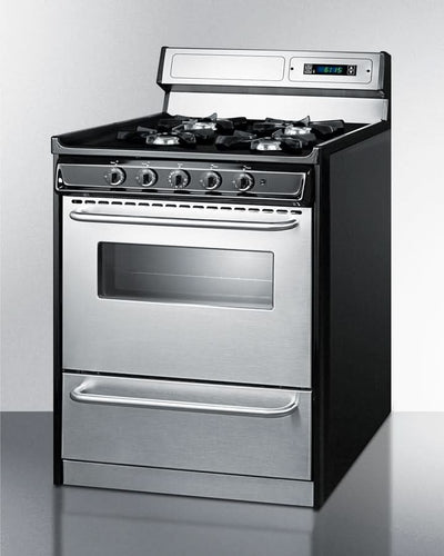 Summit 30 Wide Gas Range, Open Burners - TNM2307BKW