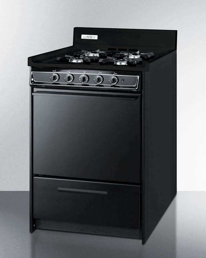 Summit 24 Wide Gas Range, Open Burners - TNM6107C