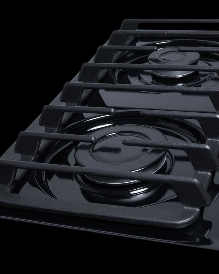 Summit 24 Wide 4 Burner Gas Cooktop Black - TTL033S
