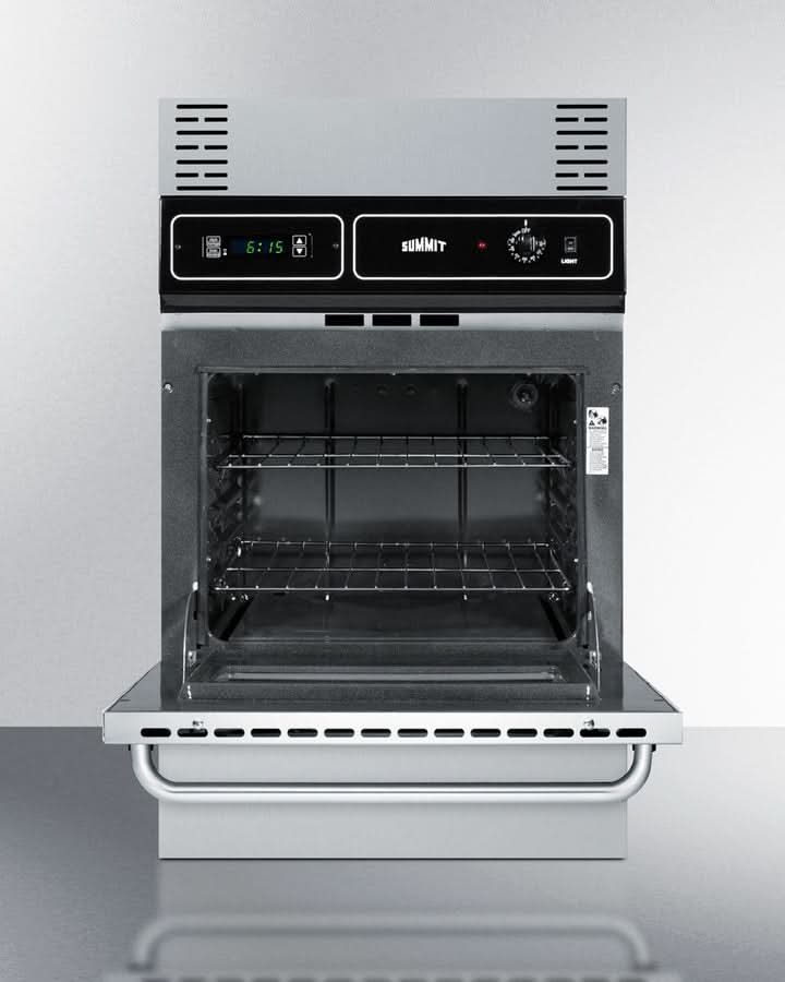 Summit 24 Wide Gas Wall Oven Stainless Steel Black - TTM7212BKW