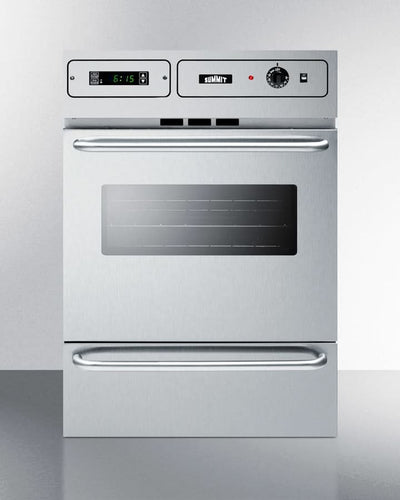 Summit 24 Wide Gas Wall Oven Stainless Steel - TTM7882BKW