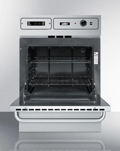 Summit 24 Wide Gas Wall Oven Stainless Steel - TTM7882BKW