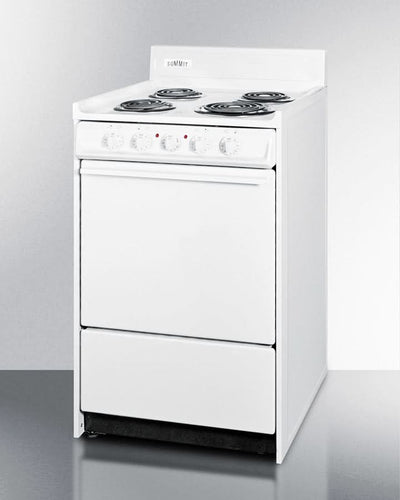 Summit 24 Electric Range with Manual Clean Oven White - WEM110