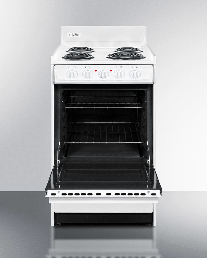 Summit 24 Electric Range with Manual Clean Oven White - WEM110
