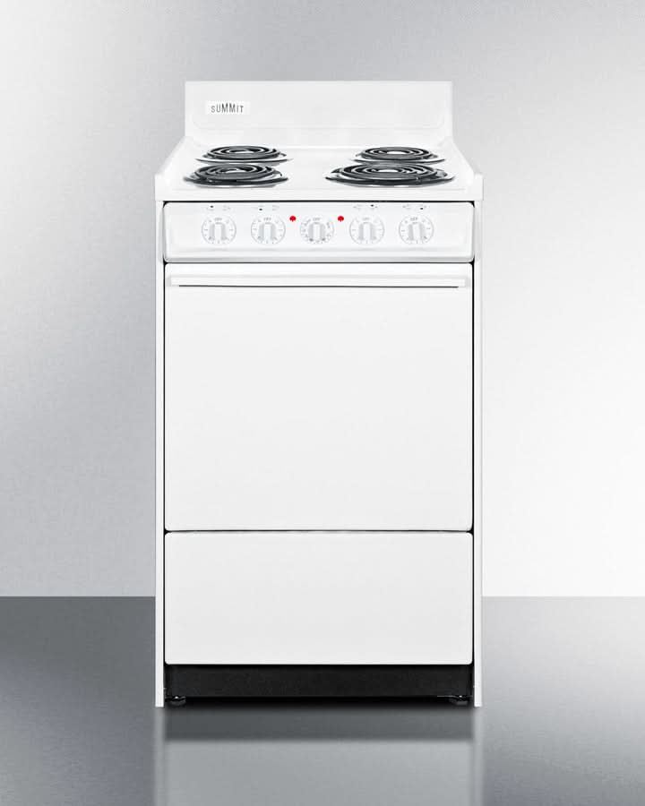 Summit 24 Electric Range with Manual Clean Oven White - WEM110